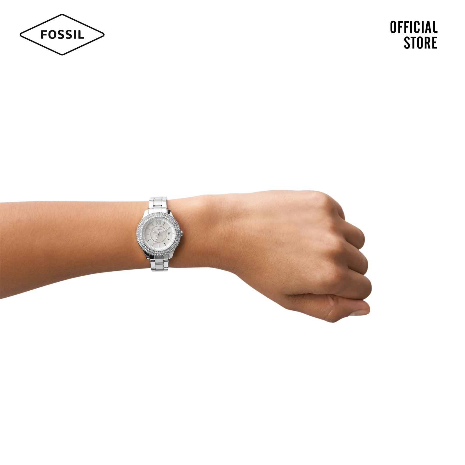 Đồng hồ nữ dây kim loại Fossil Stella ES5137- màu bạc