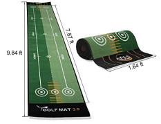 Golf Putting Carpet Mat with Distance Markers for Golf Training Aid/ Indoor Putting Mat with Non-Slip Rubber Bottom