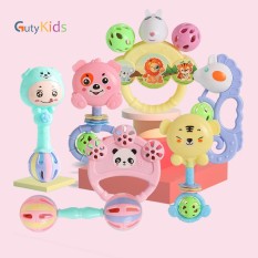 Bộ đồ chơi giải trí lục lạc 7 món cầm tay hình các nhân vật hoạt hình cực kỳ vui nhộn dành cho bé, giúp bé phát triển tập cầm nắm tốt hơn