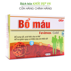 Viên uống Bổ máu Fevimax Gold bổ sung Sắt, Acid Folic cho người thiếu máu – Hộp 60 viên