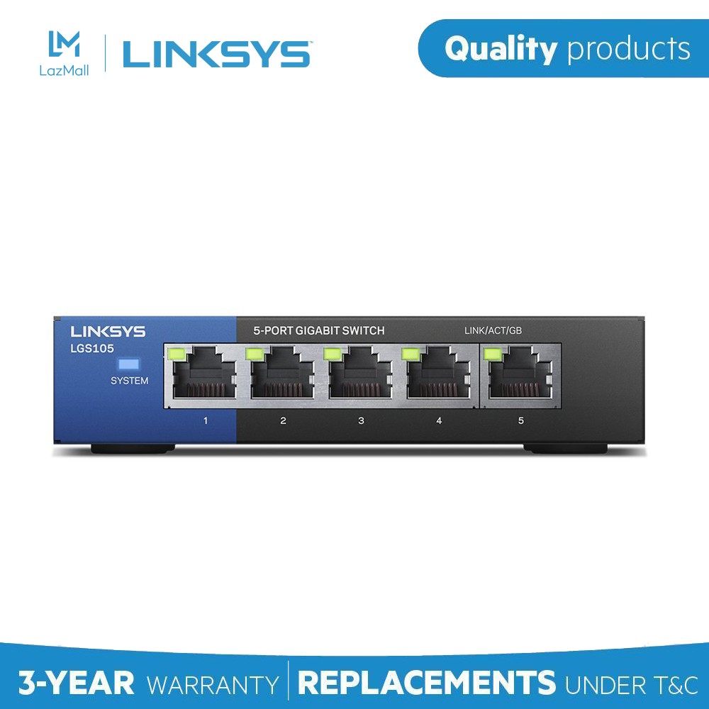 Switch LINKSYS LGS105 5-Port Gigabit – Hãng Phân Phối Chính Thức