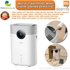 Máy hút ẩm thông minh Xiaomi Deerma DEM DT16C chức năng điều chỉnh độ ẩm, ion âm, sấy khô – Bảo hành 6 tháng