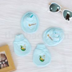 Bộ bao tay bao chân sơ sinh cotton BABIBOO – BB57