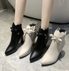 Giày boot cổ lửng,giày boot da đế cao 7cm B147