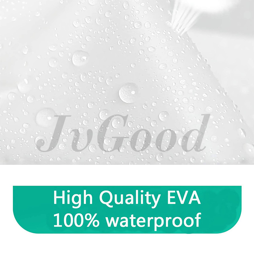 JvGood Transparent Raincoat Poncho Rainwear EVA Rain Cape Waterproof Portable Environmental Light Rain Coat with Hat Long Use Thick Unisex...