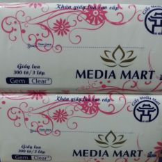 GIẤY RÚT LỤA MEDIA 300 TỜ 3 LỚP