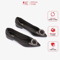 Giày Búp Bê Mũi Nhọn Khoá Tròn Pixie X688