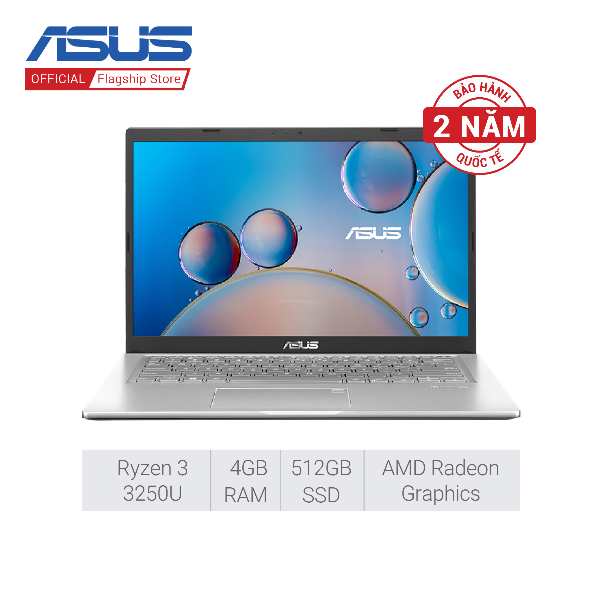Laptop Asus D415DA-EK852T (Ryzen 3-3250U/4GB RAM/512GB SSD/14-inch FHD/Win 10)