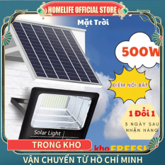 HM[Giao hàng 24H]Đèn năng lượng mặt trời có điều khiển 45-400w đèn năng lượng mặt trời tự sáng đèn pha led ngoài trời chống mưa và chống sét điều khiển ánh sáng thông minh