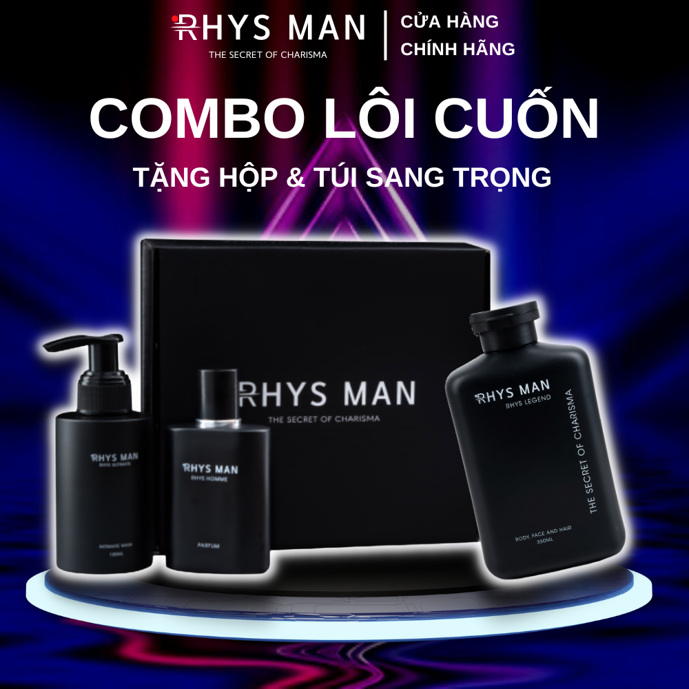 Bộ quà tặng Sữa tắm gội nam Legend 3in1 & Dung dịch vệ sinh nam Ultimate & Nước hoa Homme Rhys Man – Hàng chính hãng