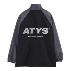 Áo khoác dù Jacket ATYS màu đen phối xám form rộng unisex nam nữ