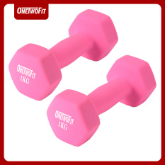 OneTwoFit 1kg Neoprene Dumbbell Pairs Sets of 2. Bộ 2 tạ OneTwoFit 1kg