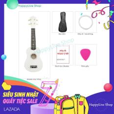 Đàn Ukulele Soprano Gỗ tặng 4 phụ kiện (Bao, Sách, Dây dự phòng, Phím gảy) – HappyLive Shop