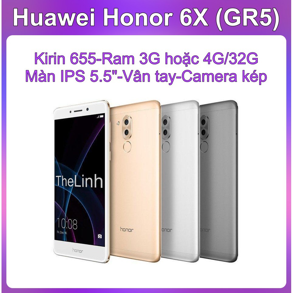 Điện thoại Huawei Honor 6X ram 4G/32G - Huawei GR5 - Camera kép