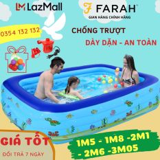 [TẶNG BƠM ĐIỆN+BÓNG] BỂ BƠI BỐN MÙA, BỂ BƠI, HỒ BƠI cho bé 3 tầng loại 2M6, 2m1 và 1m8,1M5, bể bơi CHO BÉ tặng kèm bơm điện, bể bơi phao trẻ em với người lớn, Bể Phao Bơi 3 Tầng Cao Cấp 2022