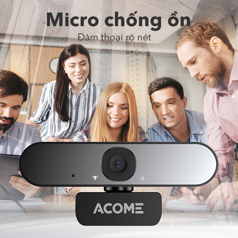 Webcam Acome AWC11 camera webcam HD 1080p chất lượng HD tích hợp micro có mic kết nối USB cho PC...