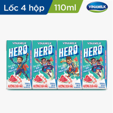 Thức uống sữa trái cây vị dưa hấu Vinamilk Hero – Lốc 4 hộp 110ml