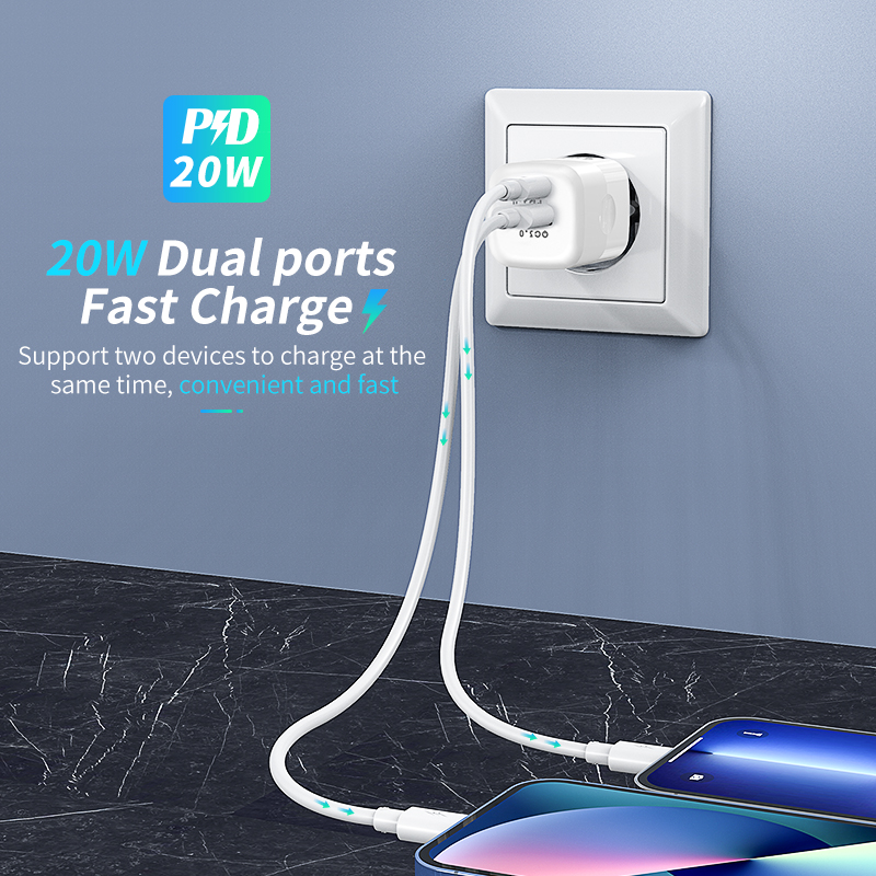 KUULAA GaN PD 20W Fast Charging USB C Charger For iPhone Xiaomi Huawei Samsung Charger For iPad Air 4 iPad...