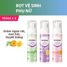 Bộ 3 chai Bọt vệ sinh phụ nữ 3 mùi (Tím, Hồng, Xanh)- chai 100ml