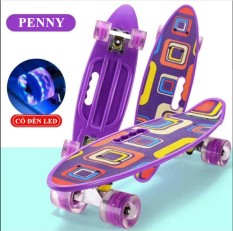 Ván Trượt Thể Thao Cầm Tay Có Đèn Led 4 Bánh Penny Chính Hãng SDGOLD – Bên Trong Khung Thép Nhíp Đàn Hồi Cực Kỳ Chắc Chắn – Có Chọn Màu