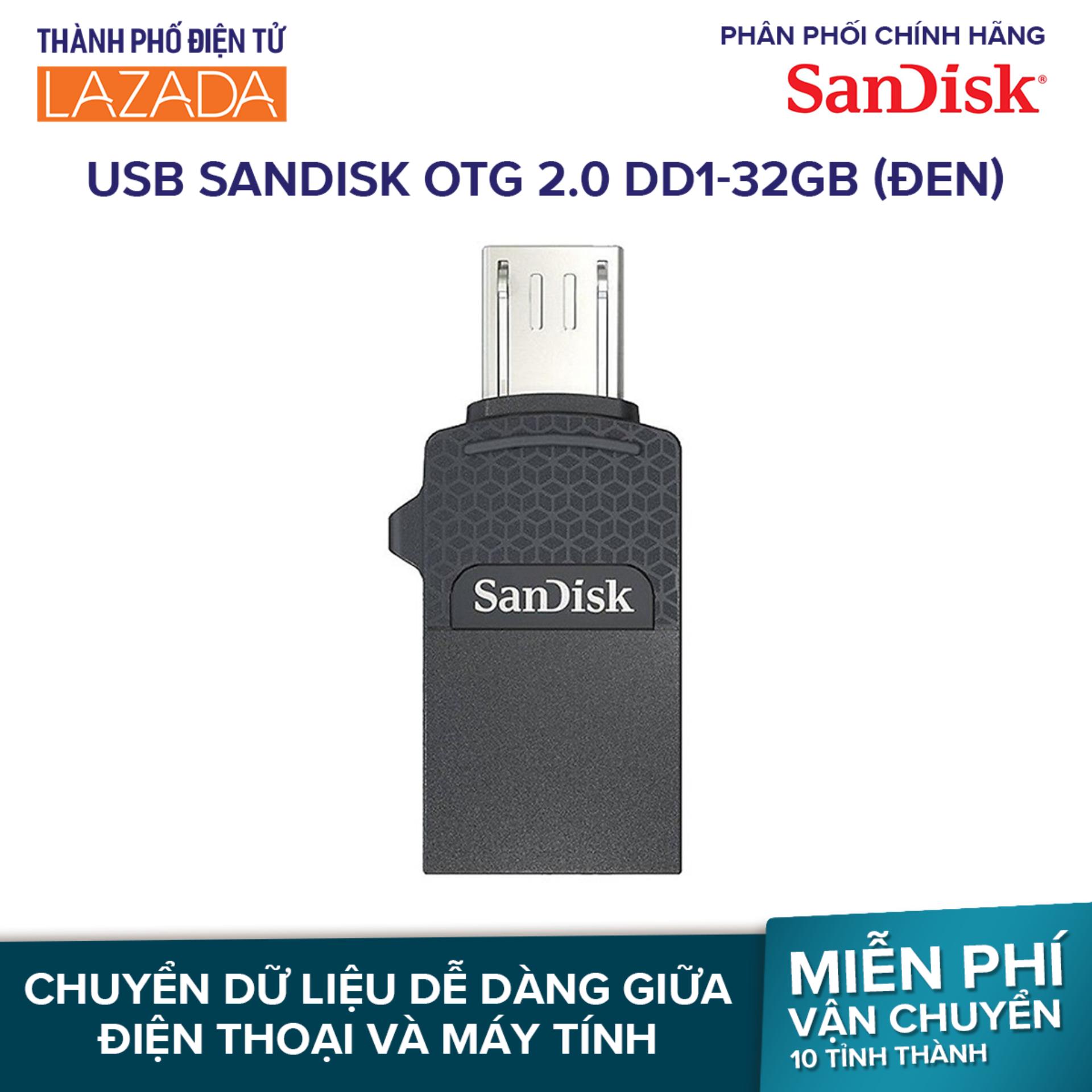 USB SanDisk OTG 2.0 DD1-32GB 32GB (Đen)