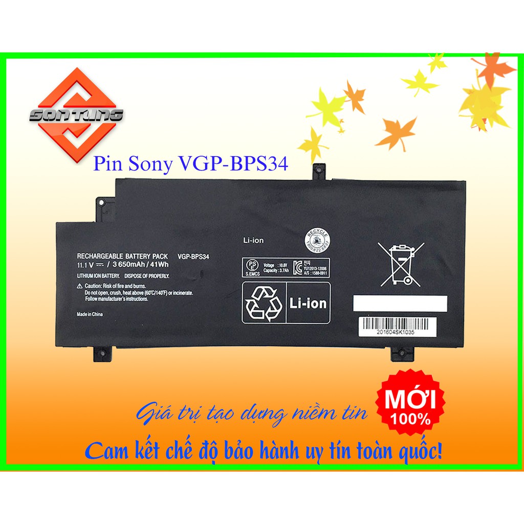 Pin Laptop Sony Vaio VGP-BPS34 VGP-BPL34