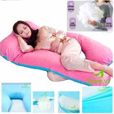 Gối Ôm Chữ U Cao Cấp hoạ tiết 5D sắc nét Cho Bà Bầu Ngủ Ngon Giúp giảm đau nhức