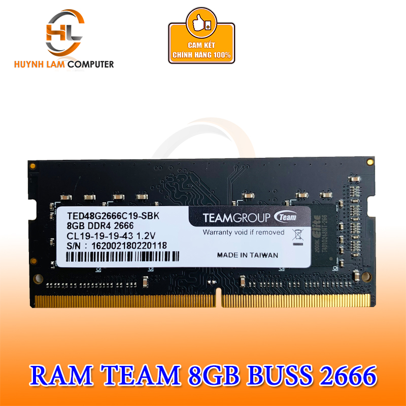 Ram Laptop 8GB Team Elite DDR4 Buss 2666 Chính hãng Networkhub phân phối