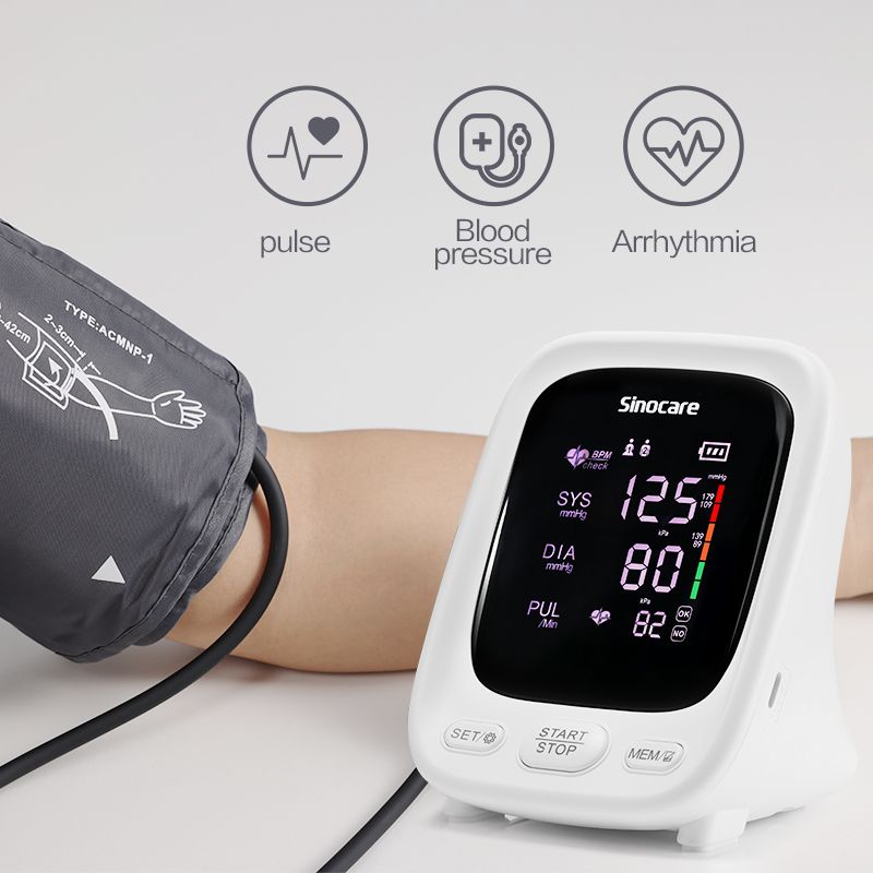 Sinocare Sạc USB tự động Máy đo huyết áp bắp tay cho người dùng kép Máy đo huyết áp đo...