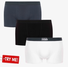 Combo dùng thử quần lót Trunk nam 3 chất liệu Cotton, Modal, Bamboo thương hiệu Coolmate