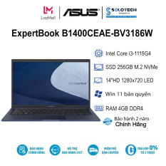 Laptop ASUS ExpertBook B1400CEAE-BV3186W i3-1115G4| 4GB| 256GB| OB| 14″FHD| Win11 – Hàng chính hãng new 100%