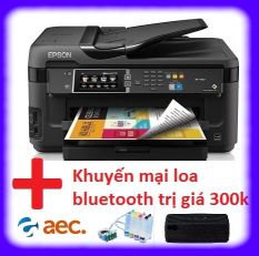 Máy in phun màu khổ A3,A4 đa chức năng Epson WF-7710 ( In – Scan 2 mặt – Photo 2 mặt – Wifi – Fax ) lắp bộ dẫn ngoài + Khuyến mại loa bluetooth 300k