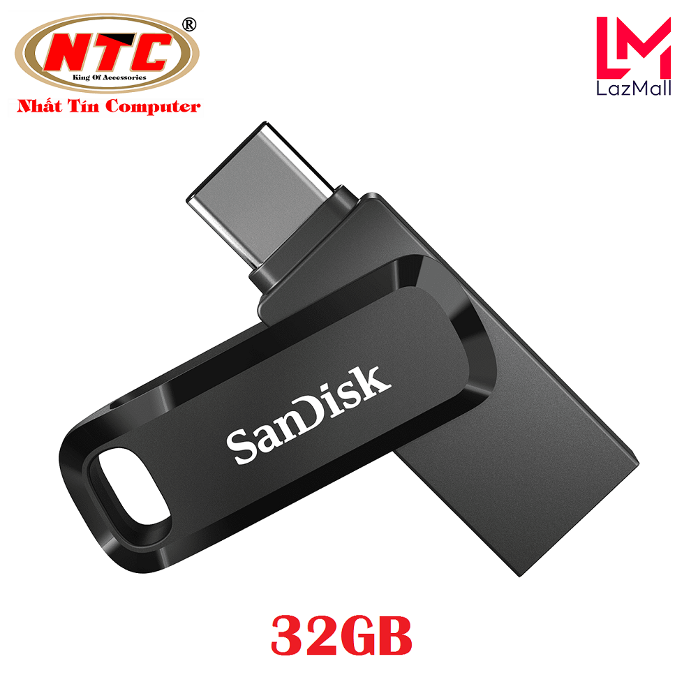 USB OTG Sandisk Ultra Dual Drive Go USB Type-C 3.1 32GB 150MB/s (Đen) – Nhat Tin Authorised Store