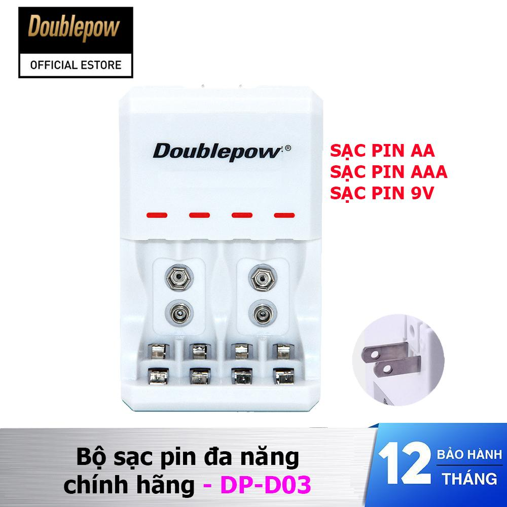 Bộ sạc pin đa năng (sạc pin AA, AAA, sạc 9V) 4+2 cổng, Doublepow -DP-D03