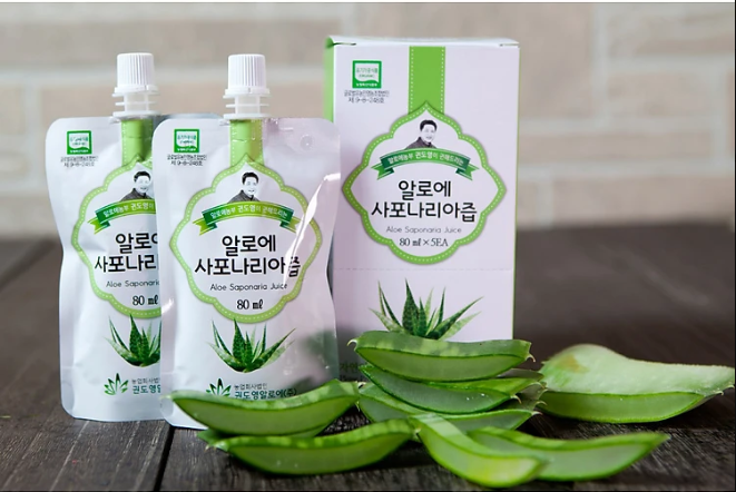 Nước nha đam hữu cơ không đường, không calo KDY ALOE – Hàn Quốc (Túi 80ml)