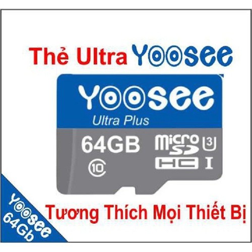 Thẻ nhớ microSDHC Yoosee Extreme Plus 32GB/64GB UHS-I U3 4K R90MB/s W40MB/s - chuyên camera và điện thoại