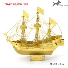 Mô hình thép 3D tự ráp mẫu tàu thuyền bản gold