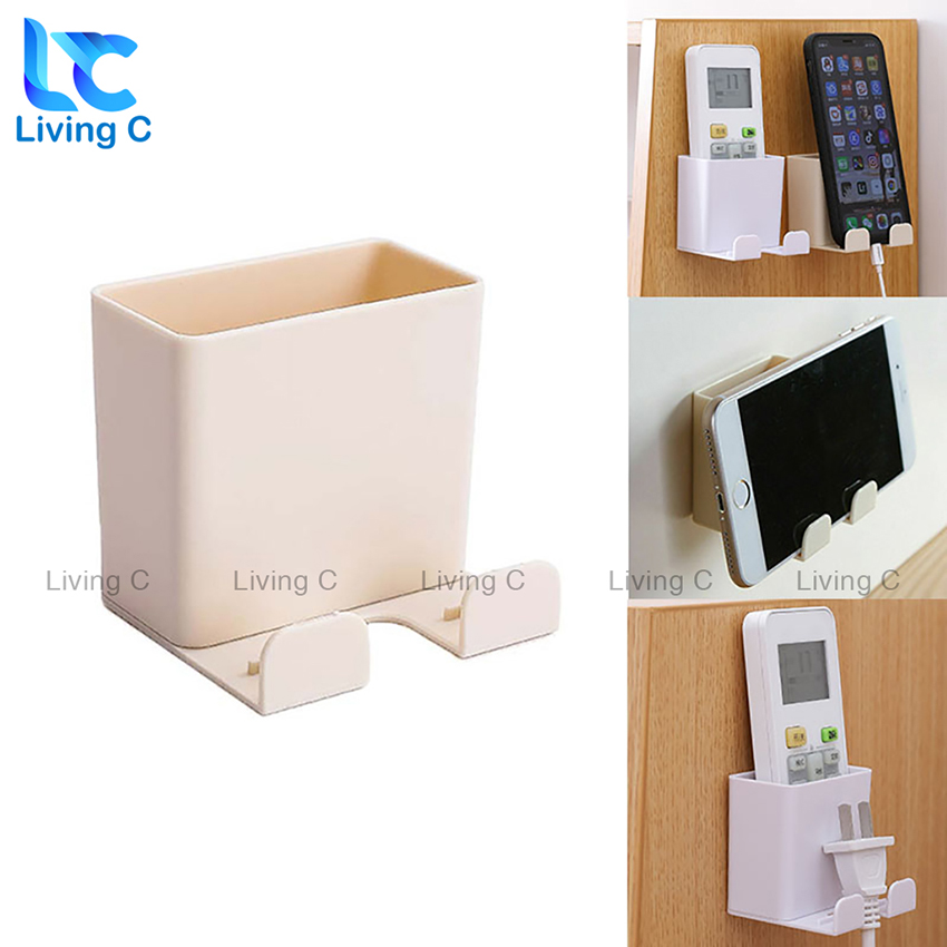 Kệ để đồ dán tường đựng remote điện thoại điều khiển đa năng Living C R25 có sẵn miếng dán...