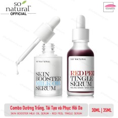 Combo Serum Red Peel và Serum Sữa Kích Trắng Milk Oil