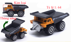 Đồ chơi mô hình xe ben mini KAVY kim loại tỷ lệ 1:64 an toàn cho bé có thể trang trí – màu vàng