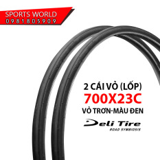 2 cái vỏ lốp xe đạp 700x23C vỏ trơn SA-205 DELI-TIRE – hàng INDONESIA