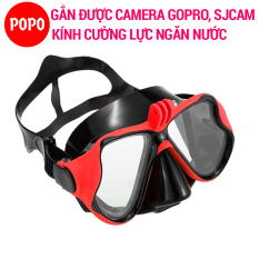 Mặt nạ lặn biển Gopro, mắt KÍNH CƯỜNG LỰC, gắn GOPRO SJCAM – POPO Collection