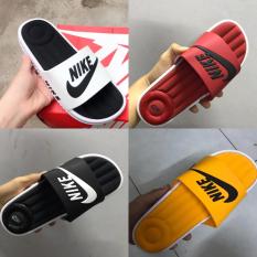 (tặng hộp – ảnh thật) dép quai ngang nhựa dẻo màu đỏ-đen hàng chuẩn – mẫu dép_nike dép nam dép nữ