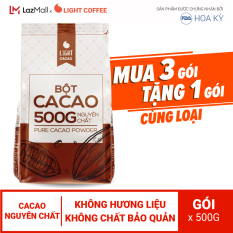 [MUA 3 TẶNG 1] Bột cacao cao cấp Light Coffee , 100% nguyên chất, không pha trộn tạp chất , dễ tan, đậm đà – Gói 500g