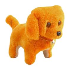 Đồ chơi chú chó vàng biết đi và sủa dùng pin có đèn