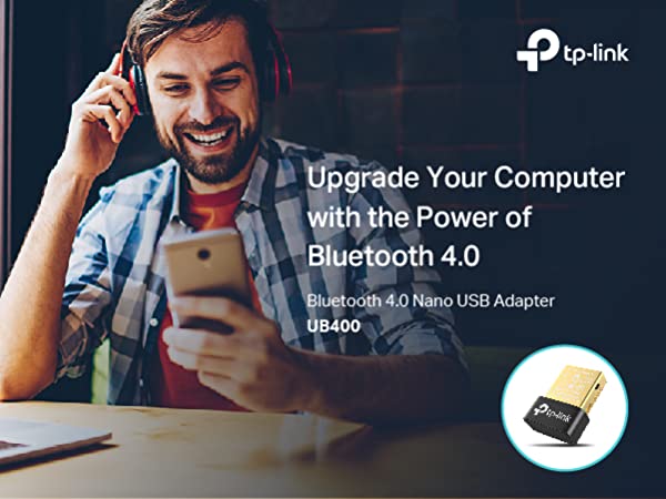 USB Bluetooth 4.0 TP-Link UB400 dùng cho máy tính - Kết nối bluetooth từ máy tính qua loa - Chính...