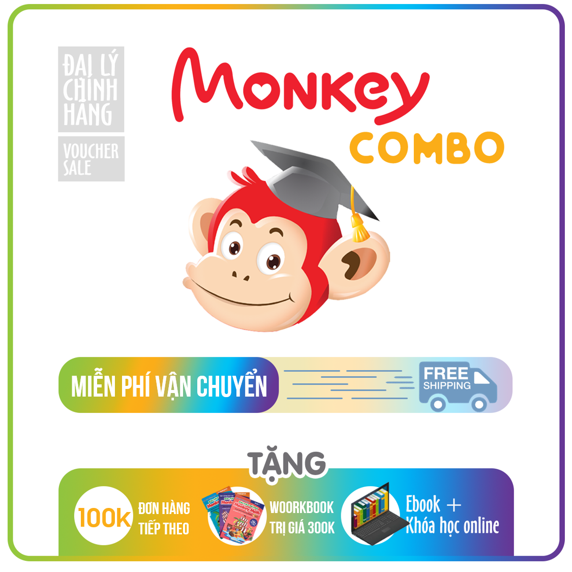 [Trả góp 0%]Combo 4 phần mềm MONKEY (Trọn đời, 4 năm, 2 năm, 1 năm) – Monkey Junior, Monkey Stories, Monkey Math, Vmonkey