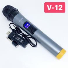 (Xã Kho – Giá Sốc) Micro Karaoke không dây cho loa kéo Daile / Aige / Zansong / Shuae V12 màn hình LCD (đen) – Hỗ trợ các thiết bị có jack cắm 3.5mm và 6.5mm