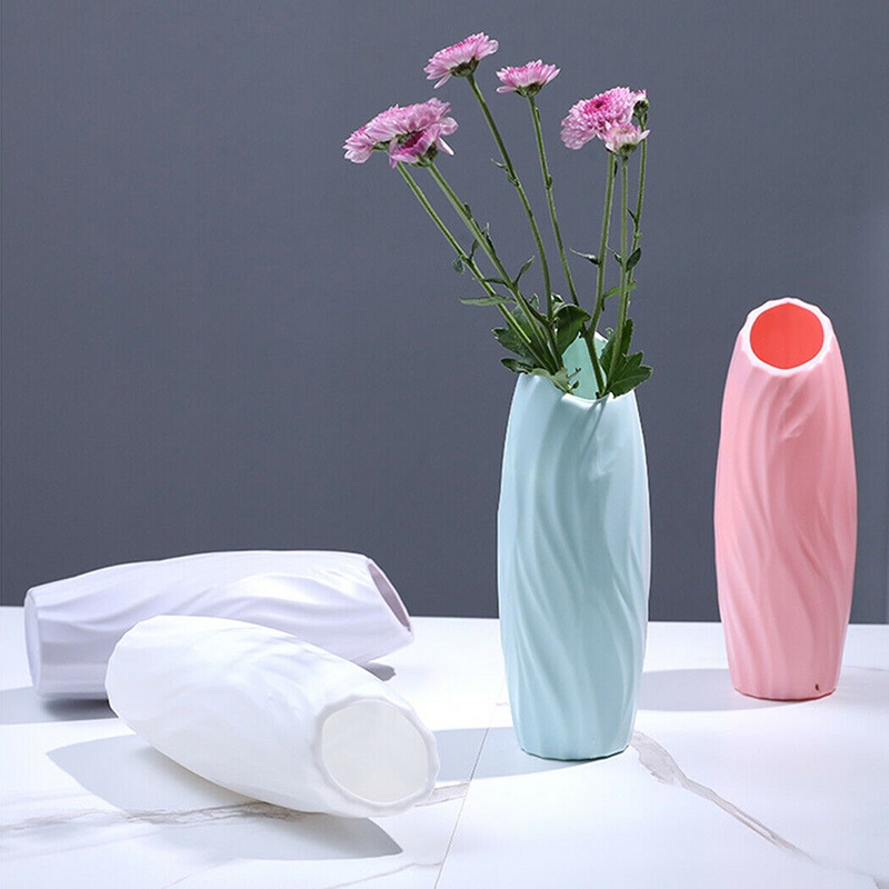 Bình hoa, lọ hoa nhựa giả gốm phong cách Bắc Âu, đồ dùng trang trí, Huy Linh (LGG02)