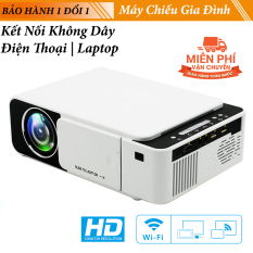 Máy Chiếu Kết nối không dây Cho Gia Đình T6A Độ Phân Giải HD 720P Siêu Nét Kết Nối Điện thoại SmartPhone – Laptop